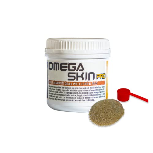 Musclefordogs.it Omega Skin PRO 250 Nahrungsergänzungsmittel für Hunde, Nahrungsergänzungsmittel für Hundehaut, Nahrungsergänzungsmittel für Hundehaare von Musclefordogs.it
