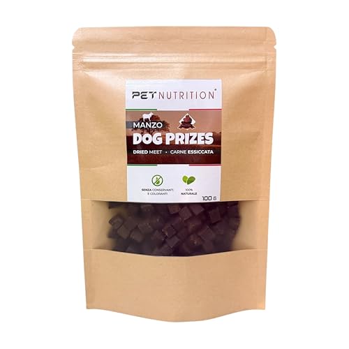 Pet Nutrition Dog Prizes, Premiettensnack aus getrocknetem Rind, 100 % natürlich, 100 g Pet Nutrition Dog Prizes, Premiettensnack aus getrocknetem Rind, 100 % natürlich, 100 g von Musclefordogs.it