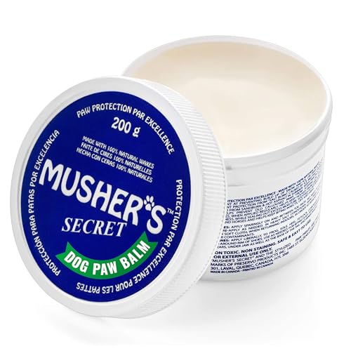 Musher's Secret Pfotenbalsam für Hunde und Katzen - Natürliche Pfotenpflege, Schutz und Pflege für Hundepfoten - Ideal für Pfotenbalsam Hund & Katze - Hochwertige Pfotenpflege für Hunde - 200g Musher's Secret Pfotenbalsam für Hunde und Katzen - Natürliche Pfotenpflege, Schutz und Pflege für Hundepfoten - Ideal für Pfotenbalsam Hund & Katze - Hochwertige Pfotenpflege für Hunde - 200g von Musher's Secret