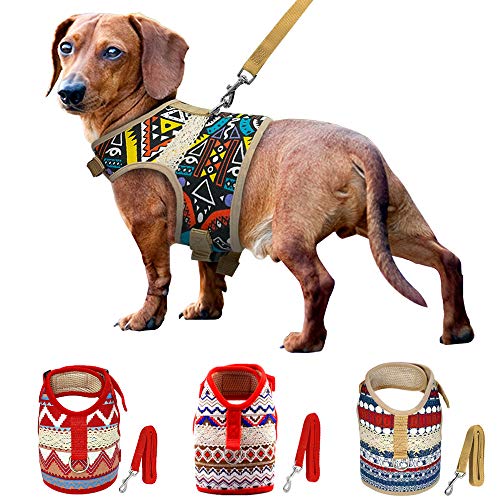 Muttidue Hundegeschirr und Leine für kleine Rassen, XL 12-18 lb, Chest 16-19", Pueblo Muttidue Hundegeschirr und Leine für kleine Rassen, XL 12-18 lb, Chest 16-19", Pueblo von Muttitude
