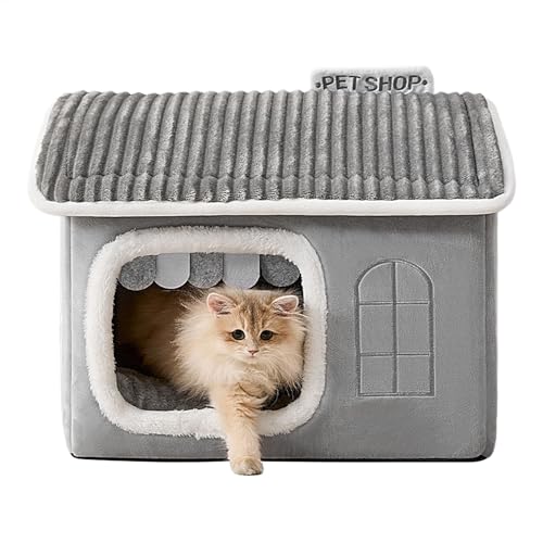 Muuzebsy Katzenbetten für Hauskatzen, bequemes Kätzchenhaus, Katzenbett, Höhle, waschbar, warm, Höhle, Nest, Katzenbett, Haus für Zuhause, Tiergeschäfte Muuzebsy Katzenbetten für Hauskatzen, bequemes Kätzchenhaus, Katzenbett, Höhle, waschbar, warm, Höhle, Nest, Katzenbett, Haus für Zuhause, Tiergeschäfte von Muuzebsy