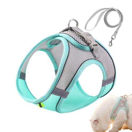 Muuzebsy Katzengeschirr und Set | Ausbruchsicheres Kätzchengeschirr und Set zum Spazierengehen - Verstellbares Katzengeschirr für Kätzchen, atmungsaktives Kätzchengeschirr mit reflektierenden Streifen Muuzebsy Katzengeschirr und Set | Ausbruchsicheres Kätzchengeschirr und Set zum Spazierengehen - Verstellbares Katzengeschirr für Kätzchen, atmungsaktives Kätzchengeschirr mit reflektierenden Streifen von Muuzebsy