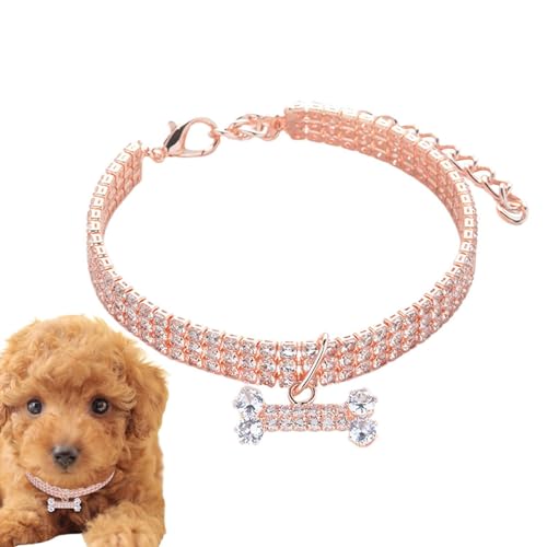 Muuzebsy Welpen-Halskette – 3-reihiges Strass-Halsband für Haustiere, 3 Reihen Strasssteine, verstellbar, Hochzeits-, Katzen- und Hundeschmuck für kleine Hunde und Katzen Muuzebsy Welpen-Halskette – 3-reihiges Strass-Halsband für Haustiere, 3 Reihen Strasssteine, verstellbar, Hochzeits-, Katzen- und Hundeschmuck für kleine Hunde und Katzen von Muuzebsy