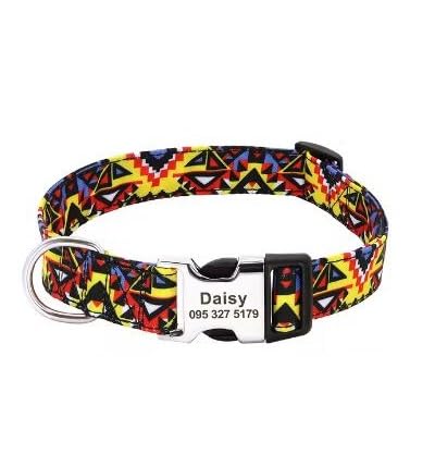 Benutzerdefiniertes Großes Hundehalsband Personalisiertes Haustierhalsband Aus Nylon Für Welpenhunde,ID-Halsbänder Mit Eingraviertem Namen Für Kleine,Mittelgroße Und Große Hunde,5,L Benutzerdefiniertes Großes Hundehalsband Personalisiertes Haustierhalsband Aus Nylon Für Welpenhunde,ID-Halsbänder Mit Eingraviertem Namen Für Kleine,Mittelgroße Und Große Hunde,5,L von Muziner