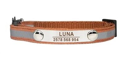 Benutzerdefiniertes Reflektierendes Katzenhalsband,Personalisierte ID,Verstellbare Sicherheitsschnalle Mit Glöckchen,Nylon-Welpen-Kätzchen-Halskette,C-Brown,7-12 Zoll Benutzerdefiniertes Reflektierendes Katzenhalsband,Personalisierte ID,Verstellbare Sicherheitsschnalle Mit Glöckchen,Nylon-Welpen-Kätzchen-Halskette,C-Brown,7-12 Zoll von Muziner