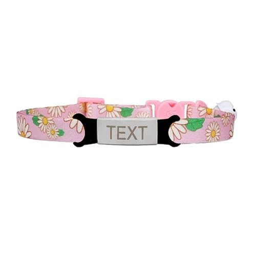 Breakaway Personalisiertes ID-Katzenhalsband Mit Individueller Blume,Verstellbares Sicherheits-Haustier,Niedliches Kätzchen-Anhänger-Halskette,Heimtierbedarf,Rosa-silbrig Breakaway Personalisiertes ID-Katzenhalsband Mit Individueller Blume,Verstellbares Sicherheits-Haustier,Niedliches Kätzchen-Anhänger-Halskette,Heimtierbedarf,Rosa-silbrig von Muziner