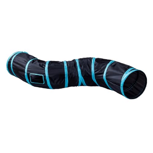 Muziner Haustier-KatzentunnelVerlängerter RollerFaltbarer KatzentunnelSpielzeugS-förmiger KatzenkanalKatzenzubehör,Schwarz,123 * 25cm von Muziner