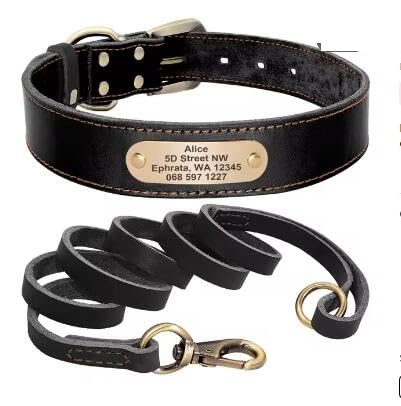 Hundehalsband-Set,Personalisierbar,Hundehalsbänder,Leinen,Individuell Für Kleine,Mittelgroße Und Große Hunde,Pitbull,Black,L Hundehalsband-Set,Personalisierbar,Hundehalsbänder,Leinen,Individuell Für Kleine,Mittelgroße Und Große Hunde,Pitbull,Black,L von Muziner