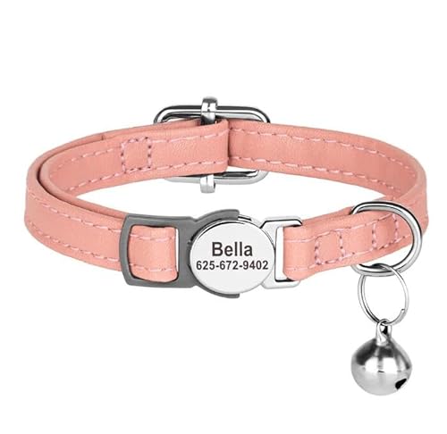 Katzenhalsband,Katzenhalsbänder,Halskette,Sicherheitshalsbänder Für Haustiere,Kätzchen,Welpen,Anti-Verlust,Mit Gravur,Rosa,20-30 cm Katzenhalsband,Katzenhalsbänder,Halskette,Sicherheitshalsbänder Für Haustiere,Kätzchen,Welpen,Anti-Verlust,Mit Gravur,Rosa,20-30 cm von Muziner