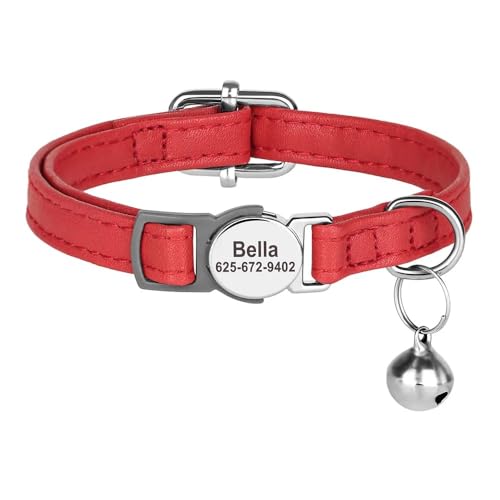 Katzenhalsband,Katzenhalsbänder,Halskette,Sicherheitshalsbänder Für Haustiere,Kätzchen,Welpen,Anti-Verlust,Mit Gravur,Rot,20-30cm Katzenhalsband,Katzenhalsbänder,Halskette,Sicherheitshalsbänder Für Haustiere,Kätzchen,Welpen,Anti-Verlust,Mit Gravur,Rot,20-30cm von Muziner