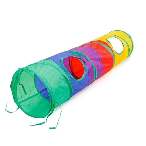 Muziner Katzentunnel Für HauskatzenGroßMit Spielball-WegZusammenklappbarInteraktives GucklochHaustierröhreSpielzeug Für Welpen,Mehrfarbig-2 Lang Muziner Katzentunnel Für HauskatzenGroßMit Spielball-WegZusammenklappbarInteraktives GucklochHaustierröhreSpielzeug Für Welpen,Mehrfarbig-2 Lang von Muziner
