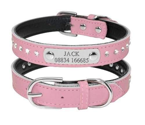 Personalisierte Individuelle Hundehalsbänder,Gepolstert,Verstellbare Metallschnalle,Haustier-ID-Tags,Hundehalsband Mit Namensgravur Für Hunde Und Katzen,Pink,S Personalisierte Individuelle Hundehalsbänder,Gepolstert,Verstellbare Metallschnalle,Haustier-ID-Tags,Hundehalsband Mit Namensgravur Für Hunde Und Katzen,Pink,S von Muziner