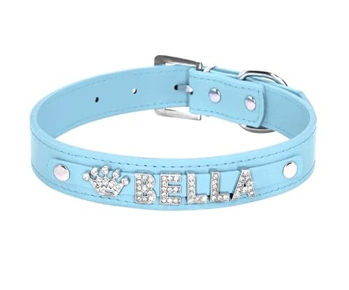 Personalisierte Welpen-Hundehalsbänder,Chihuahua-Halsbänder,Individuelle Katzen-ID-Halsbänder Für Kleine,Mittelgroße Und Große Hunde,Blue,14-18 Zoll Personalisierte Welpen-Hundehalsbänder,Chihuahua-Halsbänder,Individuelle Katzen-ID-Halsbänder Für Kleine,Mittelgroße Und Große Hunde,Blue,14-18 Zoll von Muziner