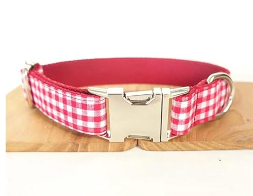 Personalisiertes Haustierhalsband,Individuelles Namensschild,ID-Tag,Verstellbar,Weiß,Rot,Kariert,Für Katzen Und Hunde,S Personalisiertes Haustierhalsband,Individuelles Namensschild,ID-Tag,Verstellbar,Weiß,Rot,Kariert,Für Katzen Und Hunde,S von Muziner