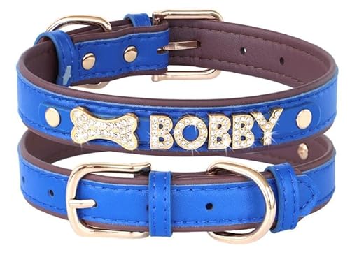 Personalisiertes Hunde- Und Katzenhalsband,Hundehalsbänder,Individuelle Haustier-ID-Halsbänder Für Kleine,Mittelgroße Und Große Hunde,Pitbull,Blau,XS Personalisiertes Hunde- Und Katzenhalsband,Hundehalsbänder,Individuelle Haustier-ID-Halsbänder Für Kleine,Mittelgroße Und Große Hunde,Pitbull,Blau,XS von Muziner