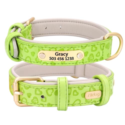 Personalisiertes Hundehalsband,Individuelles Welpenhalsband,Bedruckte Pitbull-Halsbänder,Haustierprodukte Für Kleine,Mittelgroße Und Große Hunde,Light Green,L Personalisiertes Hundehalsband,Individuelles Welpenhalsband,Bedruckte Pitbull-Halsbänder,Haustierprodukte Für Kleine,Mittelgroße Und Große Hunde,Light Green,L von Muziner