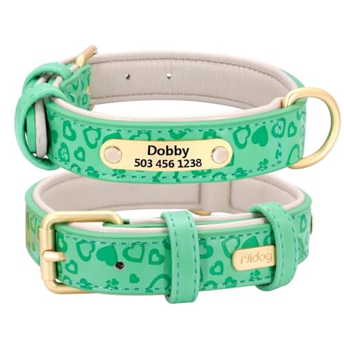 Personalisiertes Hundehalsband,Individuelles Welpenhalsband,Bedruckte Pitbull-Halsbänder,Haustierprodukte Für Kleine,Mittelgroße Und Große Hunde,Smaragd,XXL Personalisiertes Hundehalsband,Individuelles Welpenhalsband,Bedruckte Pitbull-Halsbänder,Haustierprodukte Für Kleine,Mittelgroße Und Große Hunde,Smaragd,XXL von Muziner