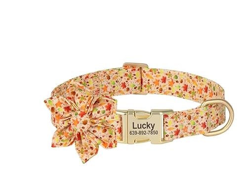 Personalisiertes Hundehalsband Aus Nylon,Bedrucktes Hundehalsband,Welpenhalsband Mit Blumenzubehör,Individuelle Halskette Für Kleine Große Hunde,Mops,2,L Personalisiertes Hundehalsband Aus Nylon,Bedrucktes Hundehalsband,Welpenhalsband Mit Blumenzubehör,Individuelle Halskette Für Kleine Große Hunde,Mops,2,L von Muziner