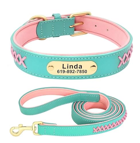 Personalisiertes Hundehalsband-Set Mit Gravur,Haustiernamen,Verstellbare Leine Für Kleine,Mittelgroße Und Große Hunde,Blaues Set,XXL Personalisiertes Hundehalsband-Set Mit Gravur,Haustiernamen,Verstellbare Leine Für Kleine,Mittelgroße Und Große Hunde,Blaues Set,XXL von Muziner