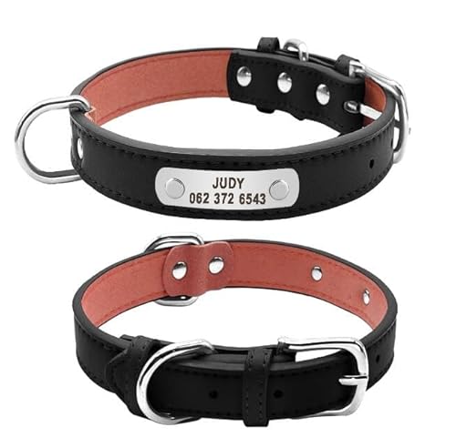 Personalisiertes Hundezubehör-Halsband Für Kleine,Mittelgroße Und Große Hunde,Personalisiertes Haustier-Welpen-ID-Tag-Halsband,Hundezubehör,Perro,Französische Bulldogge,Schwarz1,S Personalisiertes Hundezubehör-Halsband Für Kleine,Mittelgroße Und Große Hunde,Personalisiertes Haustier-Welpen-ID-Tag-Halsband,Hundezubehör,Perro,Französische Bulldogge,Schwarz1,S von Muziner