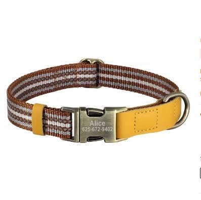 Personalisiertes Nylon-Hundehalsband Mit Graviertem ID-Tag,Haustierhalsbänder,Individuelle Halskette Für Kleine,Mittelgroße Und Große Hunde,Französische Bulldogge,Braun,M Personalisiertes Nylon-Hundehalsband Mit Graviertem ID-Tag,Haustierhalsbänder,Individuelle Halskette Für Kleine,Mittelgroße Und Große Hunde,Französische Bulldogge,Braun,M von Muziner