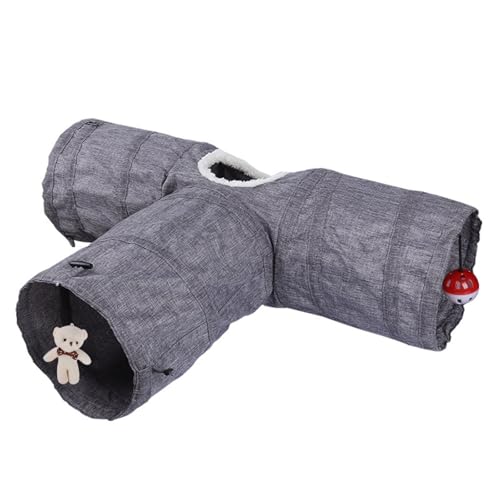 Muziner Pet Supplies DREI-Wege-Katzentunnel Aus SegeltuchKratzfester Faltbarer KatzentunnelSelbstspielendes Katzenspielzeug,grau Muziner Pet Supplies DREI-Wege-Katzentunnel Aus SegeltuchKratzfester Faltbarer KatzentunnelSelbstspielendes Katzenspielzeug,grau von Muziner