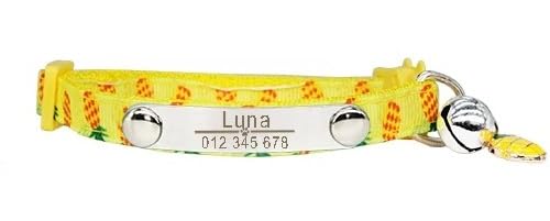 Süßes Obst-Katzenhalsband Mit Sommerglocke,Personalisierter Namens-ID-Tag,Individuelle Gravur,Verstellbares Sicherheits-Katzenhalsband,Haustier-Halskette,Ananas Süßes Obst-Katzenhalsband Mit Sommerglocke,Personalisierter Namens-ID-Tag,Individuelle Gravur,Verstellbares Sicherheits-Katzenhalsband,Haustier-Halskette,Ananas von Muziner