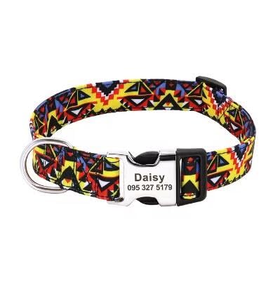 Verstellbares Hundehalsband,Personalisierbar,Nylon,Bedruckt,Haustierhalsbänder,Anti-Verlust-Hunde,Schnallenhalsbänder,Graviert Für Kleine Große Hunde,Gelb,S Verstellbares Hundehalsband,Personalisierbar,Nylon,Bedruckt,Haustierhalsbänder,Anti-Verlust-Hunde,Schnallenhalsbänder,Graviert Für Kleine Große Hunde,Gelb,S von Muziner