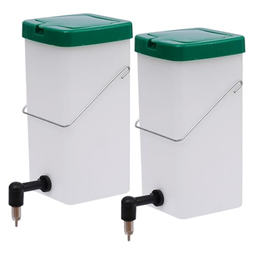 Muzrunq Kaninchenwasserflasche 2pcs 1l Leckkraft mit Leckdosen von Kapazität mit Edelstahlnippel für kleine Haustier Hasen Frettchen Hamster Meerschweinchen von Muzrunq