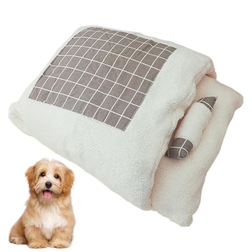 Mwkbbn Katzenschlafsack, verdicktes, warmes Bett, grabendes Katzenbett, weiches Plüschbett, waschbares Tierbett, halbgeschlossenes Bett-Design, perfektes Winter-Haustierbett, Schlaflösung für Mwkbbn Katzenschlafsack, verdicktes, warmes Bett, grabendes Katzenbett, weiches Plüschbett, waschbares Tierbett, halbgeschlossenes Bett-Design, perfektes Winter-Haustierbett, Schlaflösung für von Mwkbbn