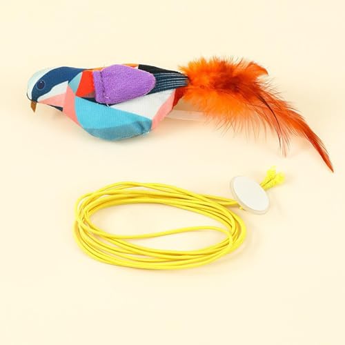 Mwkbbn Katzenspielzeug Vogel mit simuliertem Sound, interaktives realistisches Vogelspielzeug für Katzen, ansprechendes Kätzchenspielzeug mit Vogelgeräuschen für das Spielen im Innenbereich, perfektes Mwkbbn Katzenspielzeug Vogel mit simuliertem Sound, interaktives realistisches Vogelspielzeug für Katzen, ansprechendes Kätzchenspielzeug mit Vogelgeräuschen für das Spielen im Innenbereich, perfektes von Mwkbbn