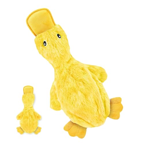 Quietschendes Hundespielzeug, Plüsch-Cartoon-Ente Kauspielzeug für interaktives Spielen, weiches Quietschspielzeug für kleine, mittelgroße und große Rassen, ansprechendes Plüsch-Hunde-Kauspielzeug für Quietschendes Hundespielzeug, Plüsch-Cartoon-Ente Kauspielzeug für interaktives Spielen, weiches Quietschspielzeug für kleine, mittelgroße und große Rassen, ansprechendes Plüsch-Hunde-Kauspielzeug für von Mwkbbn