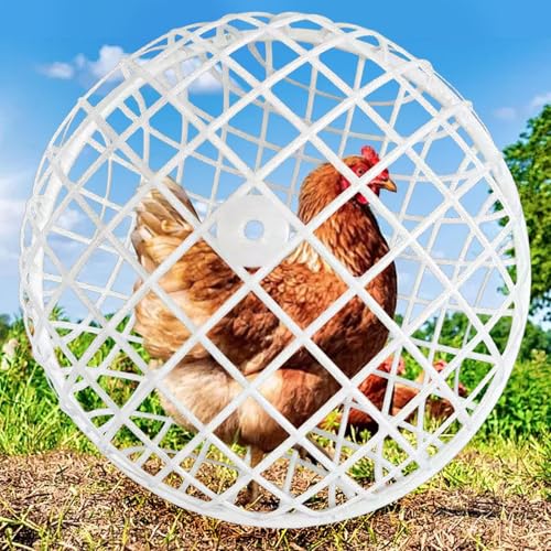 3 Stück Hühnerballkäfig, Runder Hühnerstall, Mobiler Übungskugel Für Hühner, Abnehmbarer Hühnerkäfig Aus Kunststoff In Kugelform, Kugelförmiger Hühnerkäfig Freie Zucht, Kugelförmiges Sicheres Laufnetz von Mwqpgyh