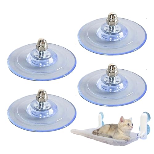 4 Stück Katzenbett-Saugnäpfe, 8,5 x 8,5 x 1 cm, PVC, starker Klebstoff, Ersatz-Saugnapf, Katzenfensterstange, Schraubensaugnäpfe, maximales Gewicht 20 kg, mit Schrauben für Katzenfenstersitz 4 Stück Katzenbett-Saugnäpfe, 8,5 x 8,5 x 1 cm, PVC, starker Klebstoff, Ersatz-Saugnapf, Katzenfensterstange, Schraubensaugnäpfe, maximales Gewicht 20 kg, mit Schrauben für Katzenfenstersitz von Mwqpgyh