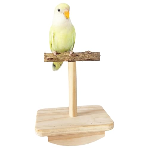 Vogelsitzstange, 24 x 16 x 24,5 cm, Vogelschaukel, natürliches -Design, lustiges Vogelsitz-Ständer, Vogelspielzeug, tragbares Design für Aktivitäten mit Haustieren von Mwqpgyh