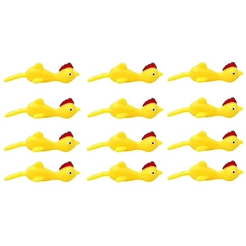 Mxming 12 Stück Fingerschleudern Katapult Tierspielzeug Dehnbares Gummihuhn Fliegende Dehnbare Hühner Geschenke Für Festivals Fingerschleudern Tierspielzeug von Mxming