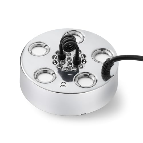 Mxmoonant Nebelmacher 5-Kopf Ultraschall-Nebelmaschine 2000ML/H mit Boje und 120W Netzteil Ideal für die Landschaftsgestaltung und die Schaffung Einer magischen Atmosphäre von Mxmoonant