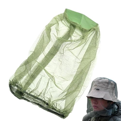 Mxshc Gesichts-Mesh – Automatisch schrumpfendes Gesicht Hals Fliegennetz Kapuze – Leichte Kapuze, Fliegenschutzausrüstung, Hutschild für Sommer, Angeln, , Wandern, Klettern, Camping von Mxshc