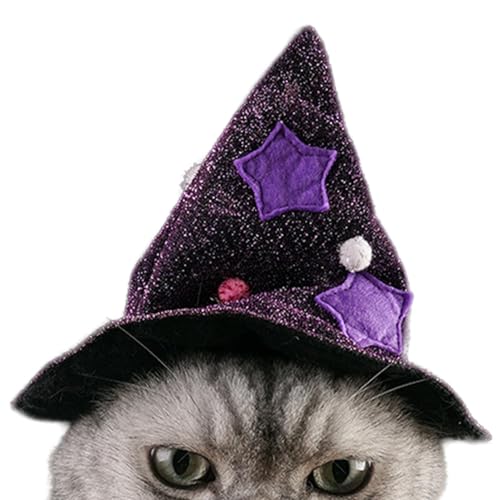 Mxshc Haustierkostüme für Hunde,Hunde-Halloween-Kostüm - Hautfreundliches Katzenhexenkostüm, Katzenumhang, Hexenhutkostüme - Weiches Hexen-Hundekostüm, Halloween-Hundekostüme für kleine und Mxshc Haustierkostüme für Hunde,Hunde-Halloween-Kostüm - Hautfreundliches Katzenhexenkostüm, Katzenumhang, Hexenhutkostüme - Weiches Hexen-Hundekostüm, Halloween-Hundekostüme für kleine und von Mxshc