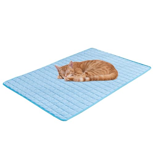 Mxshc Hundekühlmatte | Katzen Kühlunterlage | Atmungsaktiv rutschfest wasserdichte Matte 69X48Cm Für Innen Außen Welpen Reise Transportbox Zwinger Hinterhof Wohnung Terrasse Camping Mxshc Hundekühlmatte | Katzen Kühlunterlage | Atmungsaktiv rutschfest wasserdichte Matte 69X48Cm Für Innen Außen Welpen Reise Transportbox Zwinger Hinterhof Wohnung Terrasse Camping von Mxshc