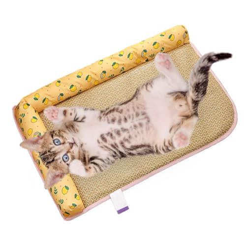 Mxshc Hundekühlmatte - Katzen Schlafkissen | Orthopädisches Katzenkissen Für Innen- & Außenbereich Mit Kühlfunktion Bei von Mxshc