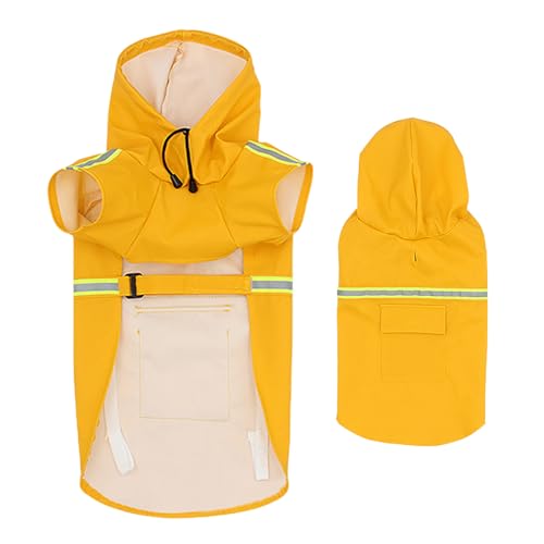 Mxshc Hunderegenmantel, Hunderegenponcho - Wasserdichter und winddichter Haustier-Regenmantel,Verstellbarer Haustier-Mantelponcho mit Kapuze und reflektierendem Streifen, gut sichtbare, atmungsaktive Mxshc Hunderegenmantel, Hunderegenponcho - Wasserdichter und winddichter Haustier-Regenmantel,Verstellbarer Haustier-Mantelponcho mit Kapuze und reflektierendem Streifen, gut sichtbare, atmungsaktive von Mxshc