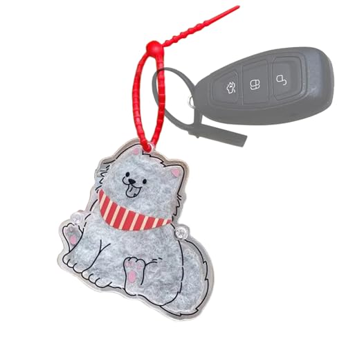 Mxshc Katzenhaar Andenken,Katzenhaar Anhänger Charm | Akril Andenken Dekoration Niedliches Souvenir für Damen Herren Jugendliche Rucksack Schulranzen Handtasche Haustier von Mxshc