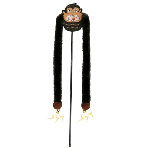 Mxshc Katzenstab-Spielzeug, Katzen-Teaser-Stick - Orang-Utan-Katzenspielzeug für Wohnungskatzen,Lustiges Katzenspielzeug, Katzenstockspielzeug mit Glöckchen, interaktives Teaser-Spielzeug, lockt Mxshc Katzenstab-Spielzeug, Katzen-Teaser-Stick - Orang-Utan-Katzenspielzeug für Wohnungskatzen,Lustiges Katzenspielzeug, Katzenstockspielzeug mit Glöckchen, interaktives Teaser-Spielzeug, lockt von Mxshc
