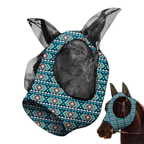 Mxshc Maske Mit Ohren - Dehnbarer Fliegenschutz - Verstellbare Reitausrüstung Mit Mähnenausschnitt Und Großen Augen Für Ponys Fohlen Reiten Mxshc Maske Mit Ohren - Dehnbarer Fliegenschutz - Verstellbare Reitausrüstung Mit Mähnenausschnitt Und Großen Augen Für Ponys Fohlen Reiten von Mxshc