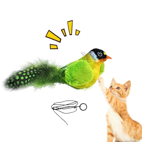 Mxshc Vogel-Katzenspielzeug | Vogelform Katze Zwitschern Teasing Spielzeug - Eingebauter Bewegungssensor Katzenstab Ersatz für interaktives Katzenspielzeug für Haustier, Katzen, Kätzchen Mxshc Vogel-Katzenspielzeug | Vogelform Katze Zwitschern Teasing Spielzeug - Eingebauter Bewegungssensor Katzenstab Ersatz für interaktives Katzenspielzeug für Haustier, Katzen, Kätzchen von Mxshc