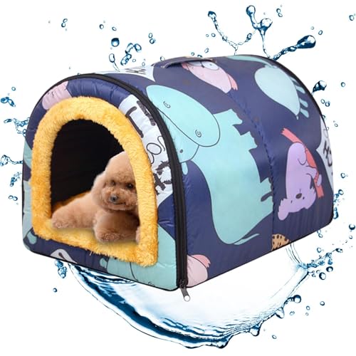 Mxshc Wasserdichtes Hundehaus, Kätzchen-Höhle, waschbar, Katzenhaus im Freien, warme Haustierhöhle für den Winter, Tierzelt, Bett, Anti-Rutsch-Kätzchenhöhle für Katze, Hund Mxshc Wasserdichtes Hundehaus, Kätzchen-Höhle, waschbar, Katzenhaus im Freien, warme Haustierhöhle für den Winter, Tierzelt, Bett, Anti-Rutsch-Kätzchenhöhle für Katze, Hund von Mxshc