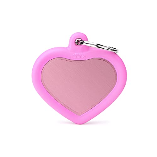 My Family Medaglietta per Cane Personalizzata Made in Italy, Cuore Rosa, Targhetta Cane Con Incisione Gratis, Smaltata a Mano in Alluminio e Gomma, Collezione Hushtag, 37 x 37 mm My Family Medaglietta per Cane Personalizzata Made in Italy, Cuore Rosa, Targhetta Cane Con Incisione Gratis, Smaltata a Mano in Alluminio e Gomma, Collezione Hushtag, 37 x 37 mm von My Family