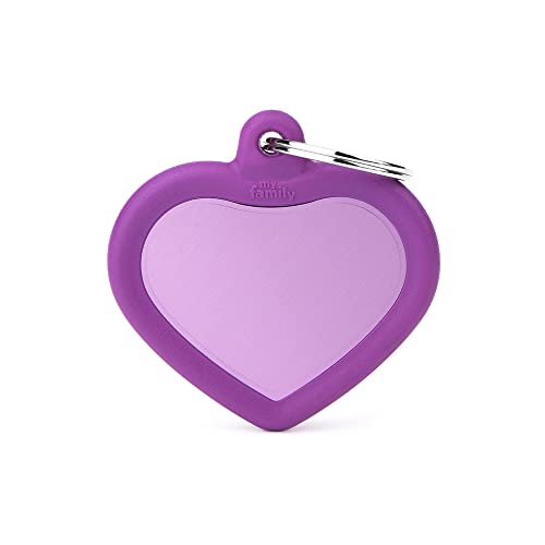 My Family Medaglietta per Cane Personalizzata Made in Italy, Cuore Viola, Targhetta Cane Con Incisione Gratis, Smaltata a Mano in Alluminio e Gomma, Collezione Hushtag, 37 x 37 mm My Family Medaglietta per Cane Personalizzata Made in Italy, Cuore Viola, Targhetta Cane Con Incisione Gratis, Smaltata a Mano in Alluminio e Gomma, Collezione Hushtag, 37 x 37 mm von My Family