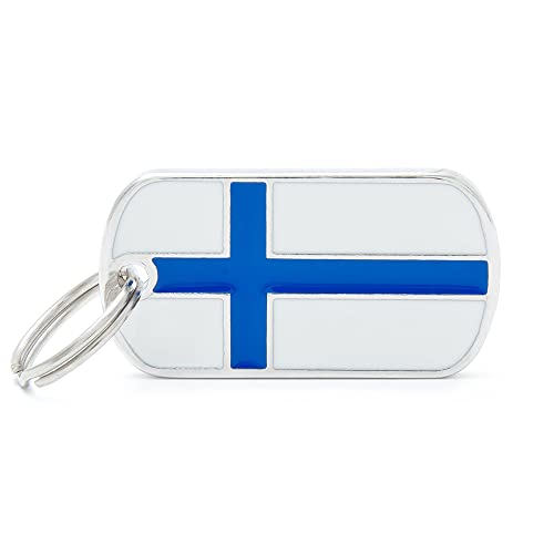 My Family Personalisiertes Namensschild für Hunde, hergestellt in Italien, Flagge von Finnland, gravierte Hundeausweise, Metall, von Hand emailliert, Kollektion Flaggen, 40 x 22 mm My Family Personalisiertes Namensschild für Hunde, hergestellt in Italien, Flagge von Finnland, gravierte Hundeausweise, Metall, von Hand emailliert, Kollektion Flaggen, 40 x 22 mm von My Family